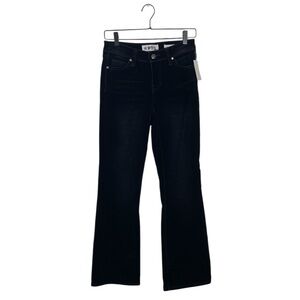 PTCL Black Velvet Denim Flare Bootcut Pants/Jeans